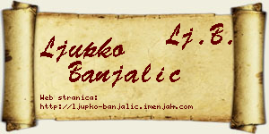 Ljupko Banjalić vizit kartica